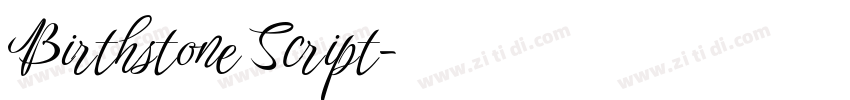 Birthstone Script字体转换